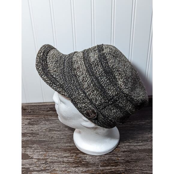 Unbranded Women's Beige/Brown Newsboy Soft Tweed Look Fashion Hat - Picture 4 of 4